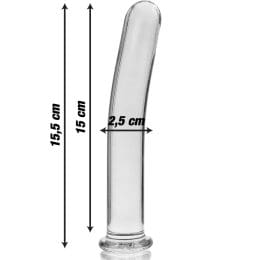 NEBULA SERIES BY IBIZA - MODEL 9 DILDO BOROSILICATE GLASS 15.5 X 2.5 CM CLEAR